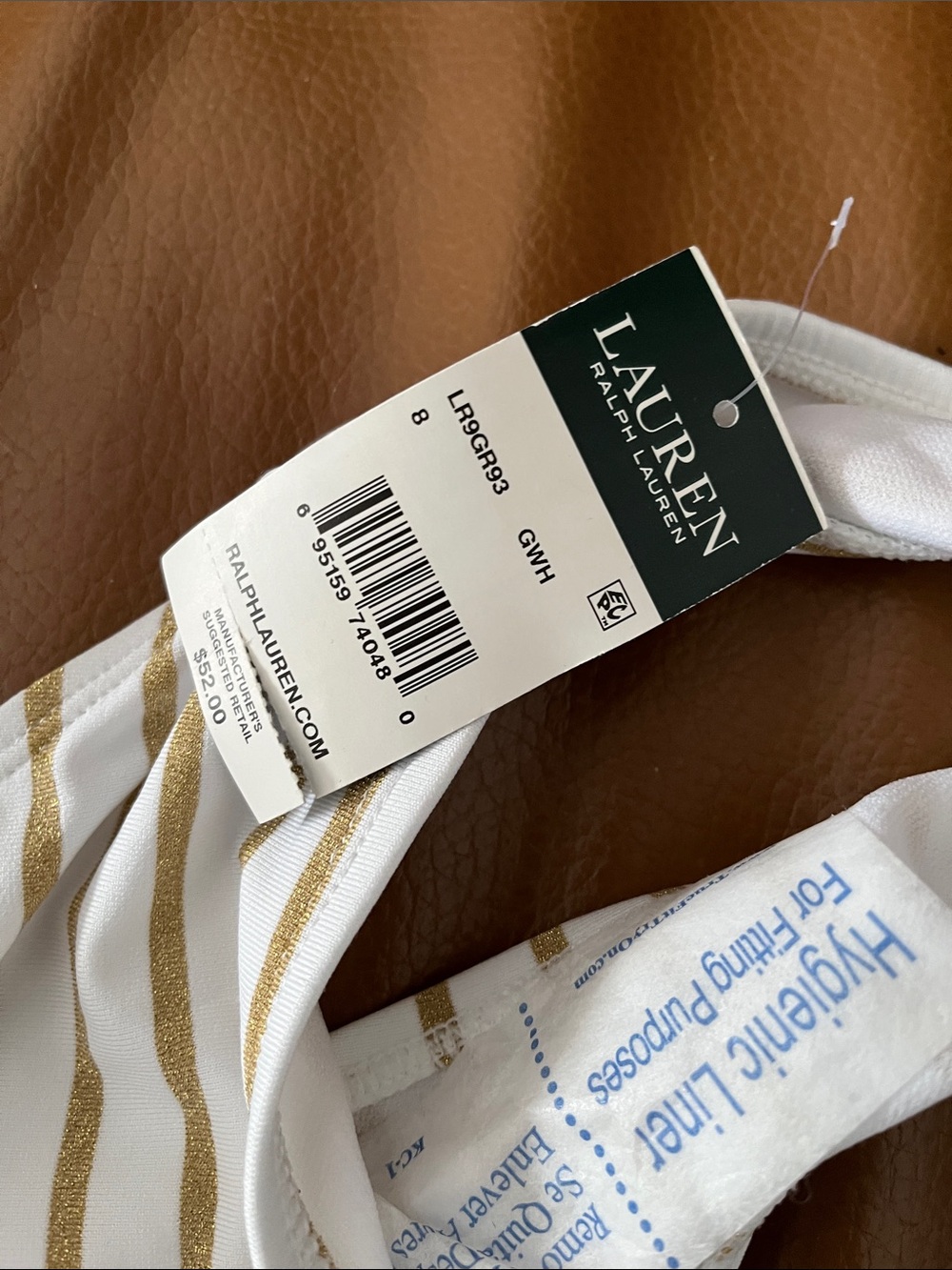 Ralph Lauren (8) bikini with golden stripes - Picture 3 of 12